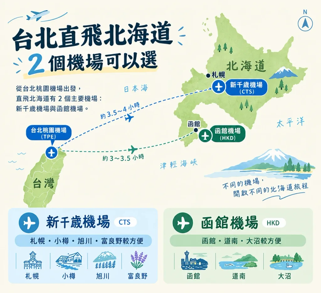 台北飛北海道機場
